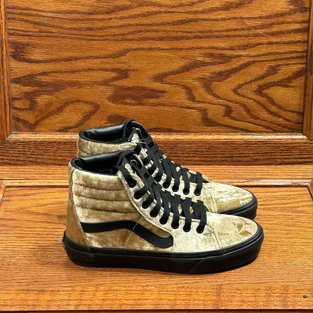 Vans Sk8 Hi Velvet Tan Black Shoes‎ - Picture 3 of 8